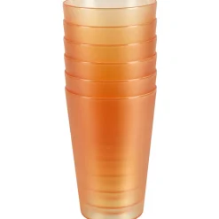 Gobelet plastique orange transparent x6^Gifi New
