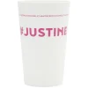 Gobelet plastique prénom #JUSTINE 33cl^Gifi Best