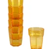 Gobelet plastique rigide orange transparent x6^Gifi Online