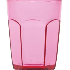 Gobelet plastique rigide rose transparent x6^Gifi Outlet