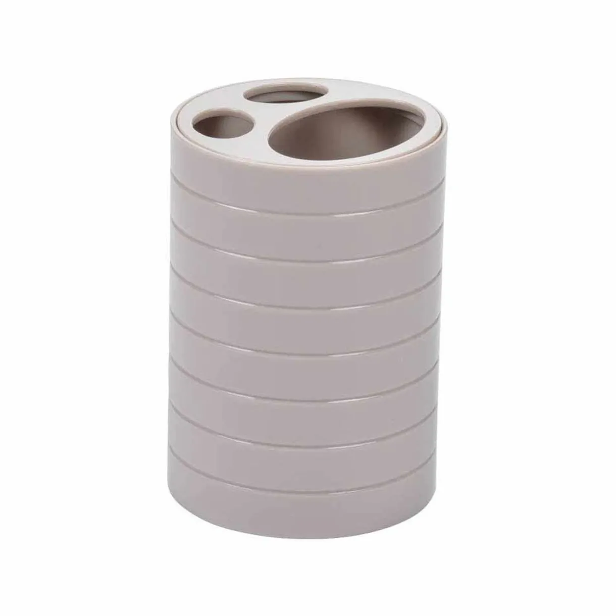 Gifi Gobelet porte brosse à dents et dentifrice urban design stré taupe