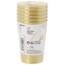 Gobelet réutilisable doré x6^Gifi New