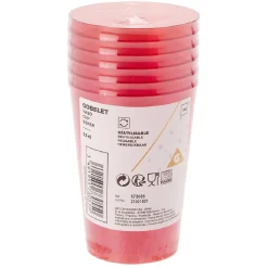 Gobelet réutilisable rouge x6^Gifi Best