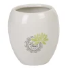 Gifi Gobelet salle de bain blanc fleur zen
