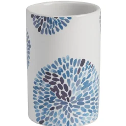 Discount Gifi Gobelet salle de bain blanc design cyclade bleu