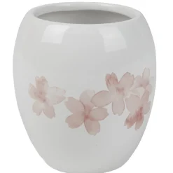 Online Gifi Gobelet salle de bain blanc design fleur cerisier rose