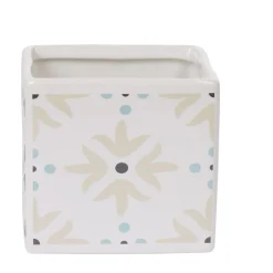 Discount Gifi Gobelet salle de bain carré blanc design carreau de ciment