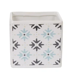 Discount Gifi Gobelet salle de bain carré blanc design carreau de ciment