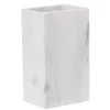 Hot Gifi Gobelet salle de bain céramique blanc effet marbre