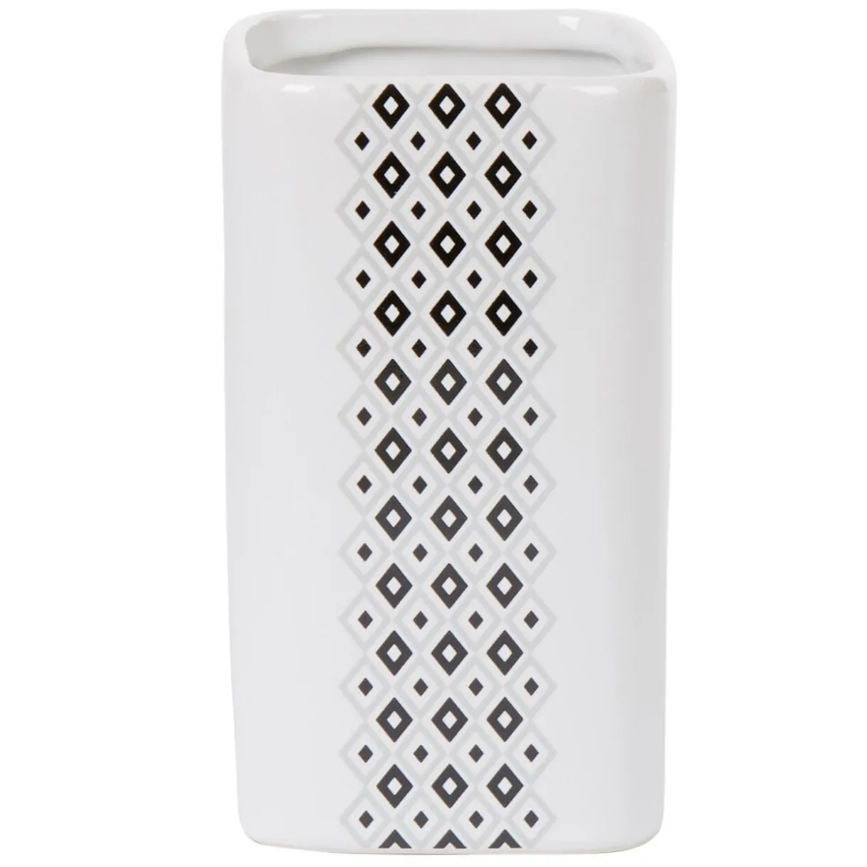 Gifi Gobelet salle de bain céramique motif nordique noir blanc