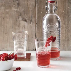 Gobelet strie embossée inscription Since 1825 transparent x3^Gifi Best