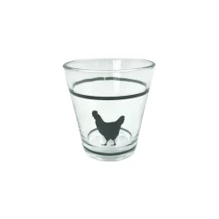 Gobelet verre motif poule 25cl - x3^Gifi New