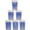 Gobelet verre rayé multicolore assorti x6^Gifi Hot