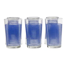 Gobelet verre rayé multicolore assorti x6^Gifi Hot