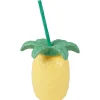 Gourde plastique et paille ananas^Gifi Clearance