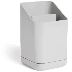 Égoutoir à couverts et ustensiles plastique gris - 11x11xH17cm^Gifi Discount