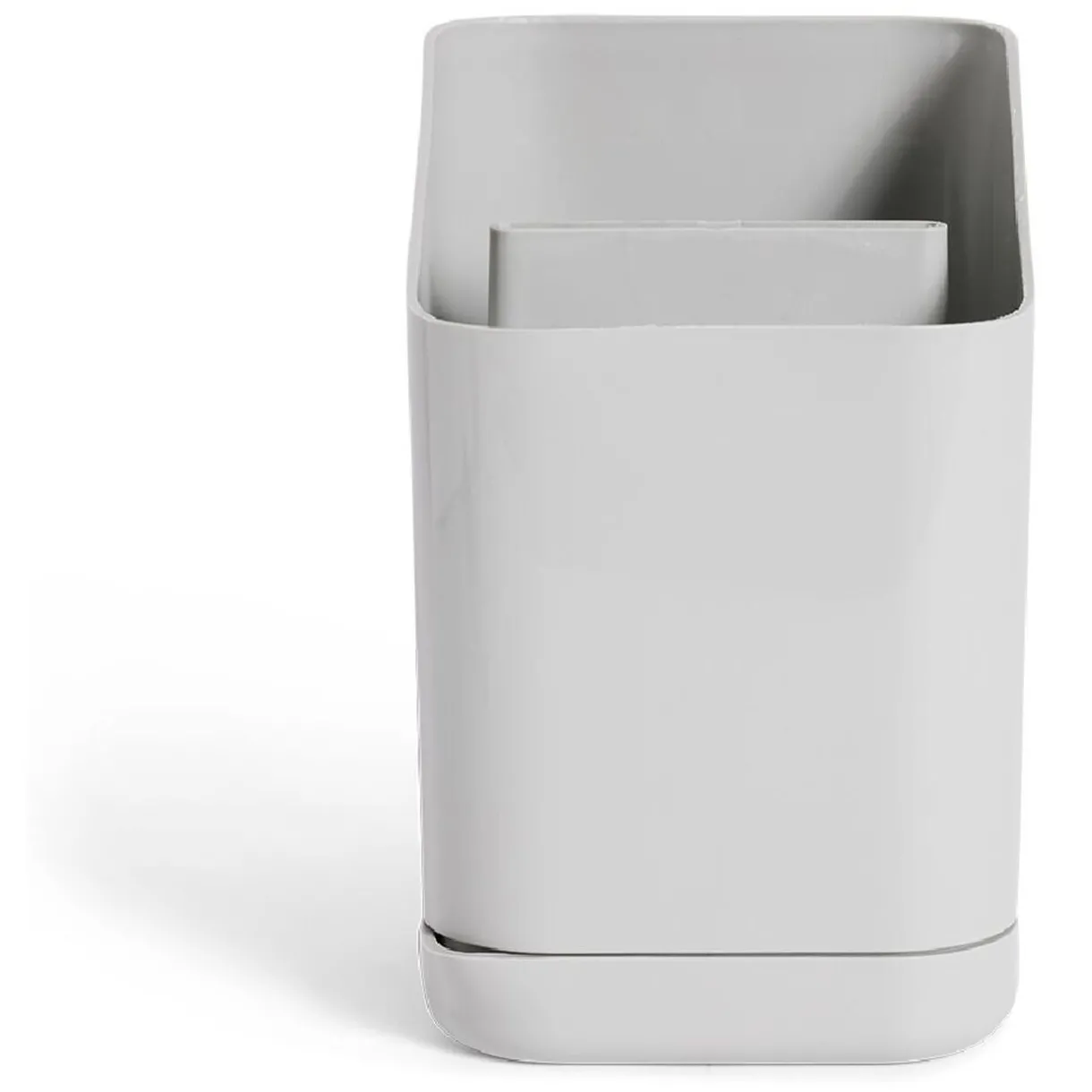 Égoutoir à couverts et ustensiles plastique gris - 11x11xH17cm^Gifi Discount