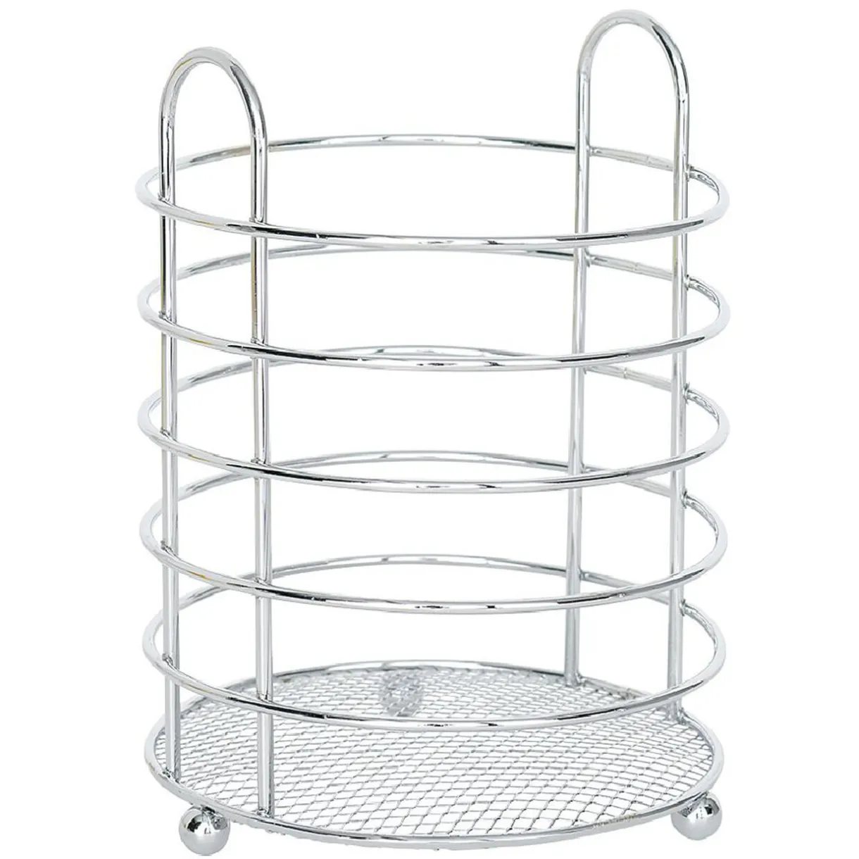 Égouttoir à couverts rond métal chromé^Gifi Online