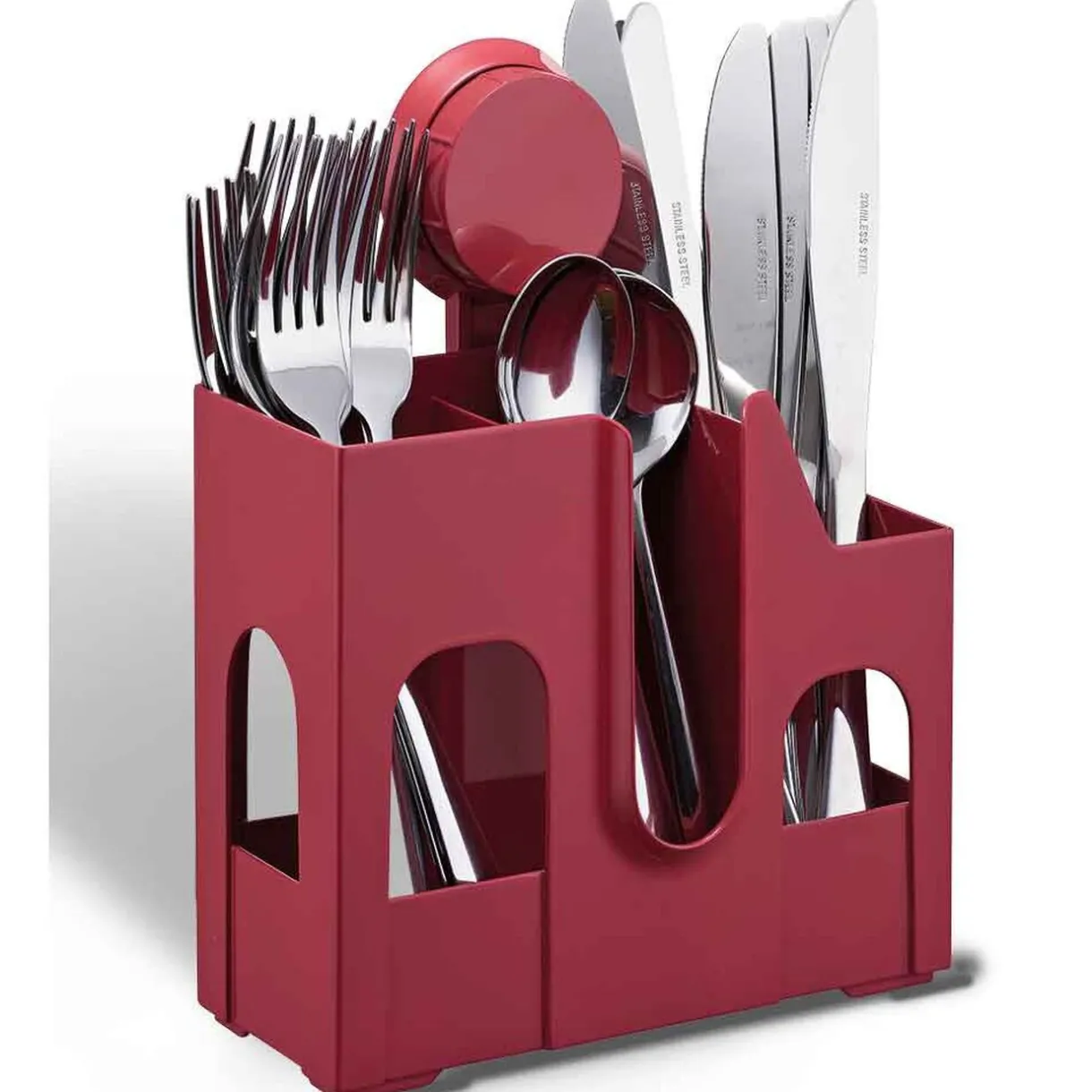 Égouttoir à couverts rouge à ventouse^Gifi Hot