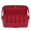 Entretien Du Linge|Gifi Égouttoir à vaisselle 3 compartiments rouge
