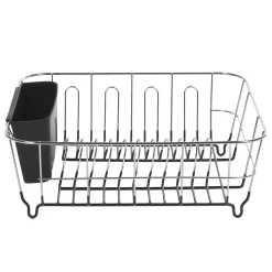 Égouttoir à vaisselle gris et noir^Gifi Discount