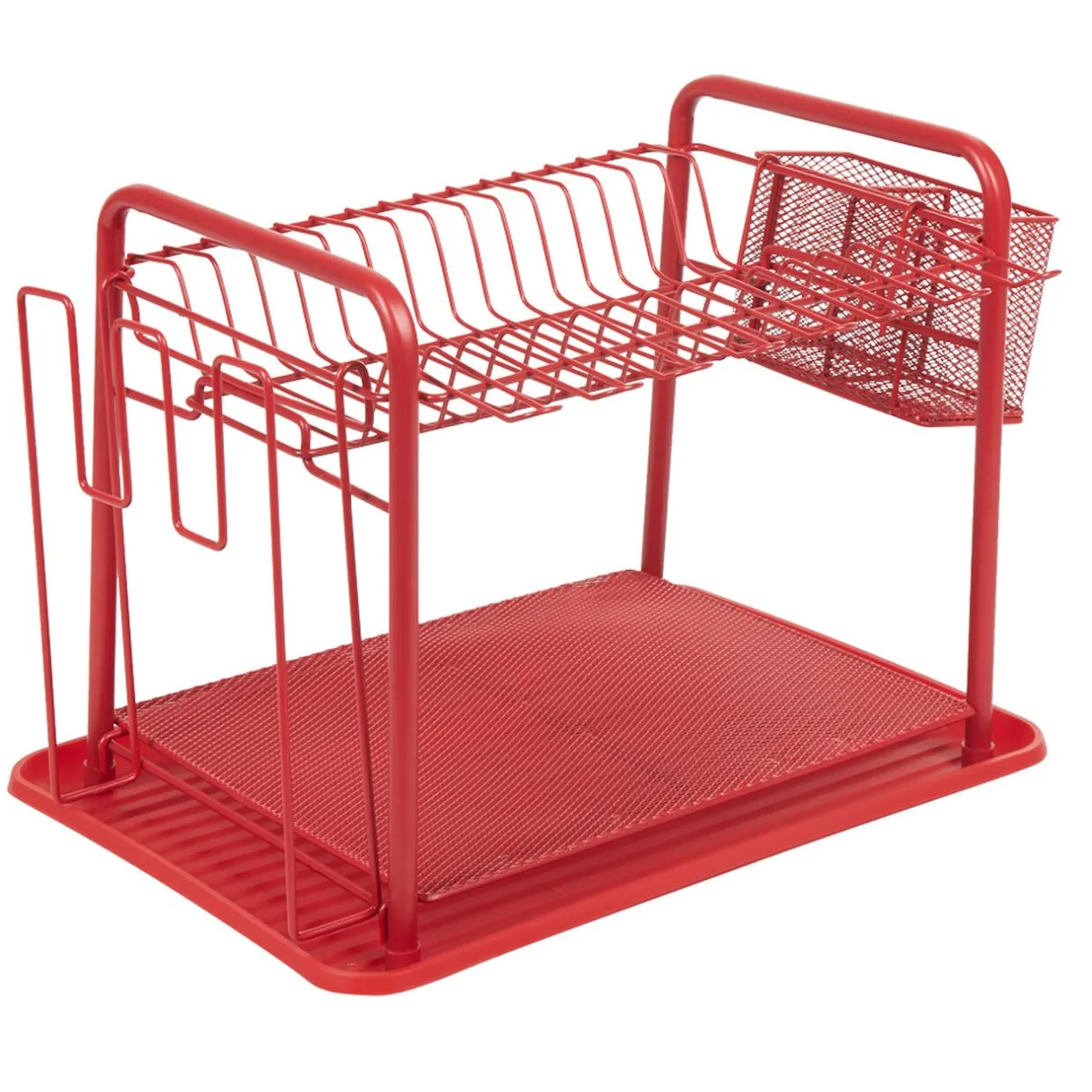 Égouttoir à vaisselle métallique rouge^Gifi Online
