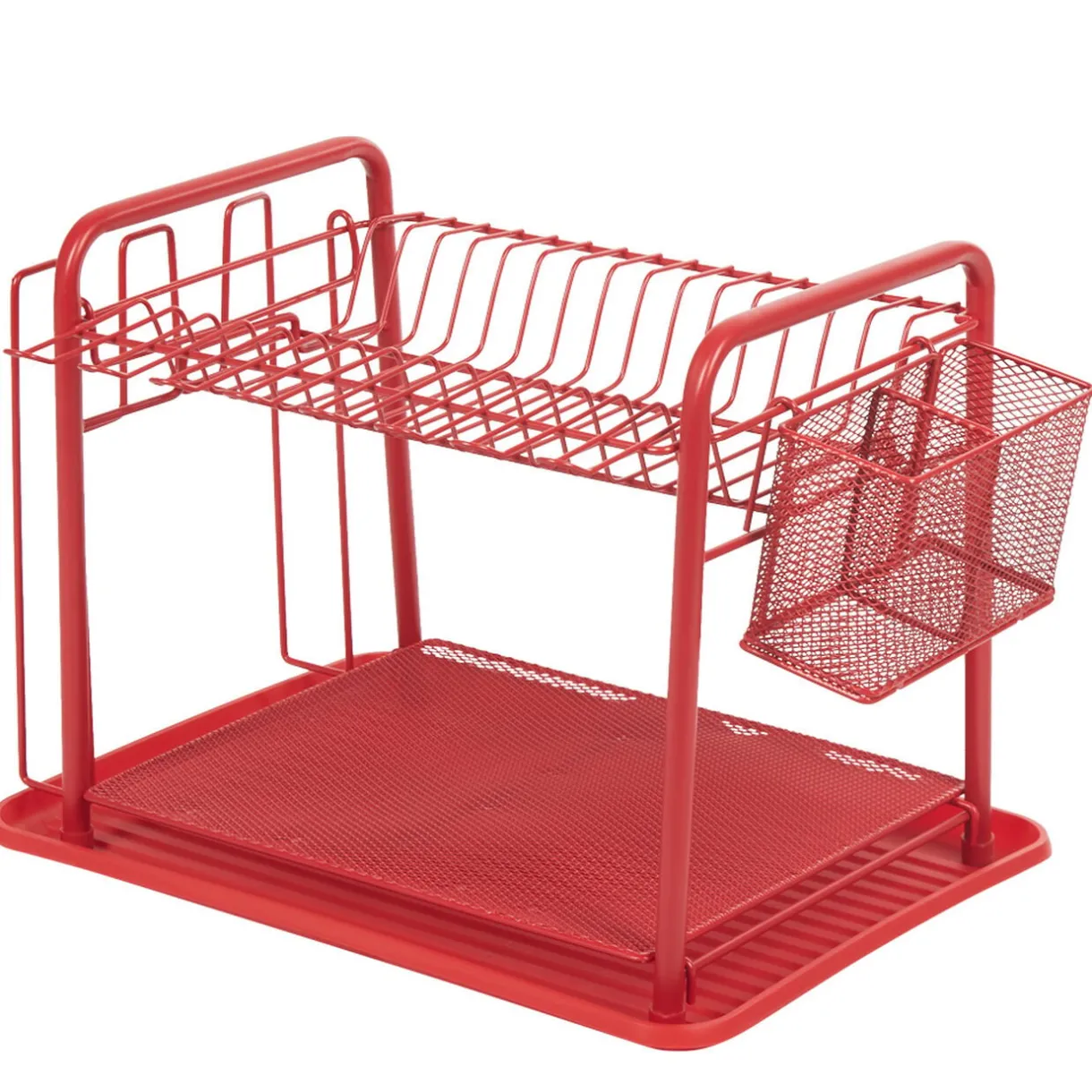 Égouttoir à vaisselle métallique rouge^Gifi Online
