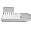 Égouttoir avec plateau picots et bac à couverts amovible gris et blanc^Gifi Discount
