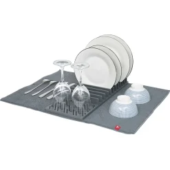 Égouttoir avec tapis pliable gris foncé 11 rangées 12 picots^Gifi Best