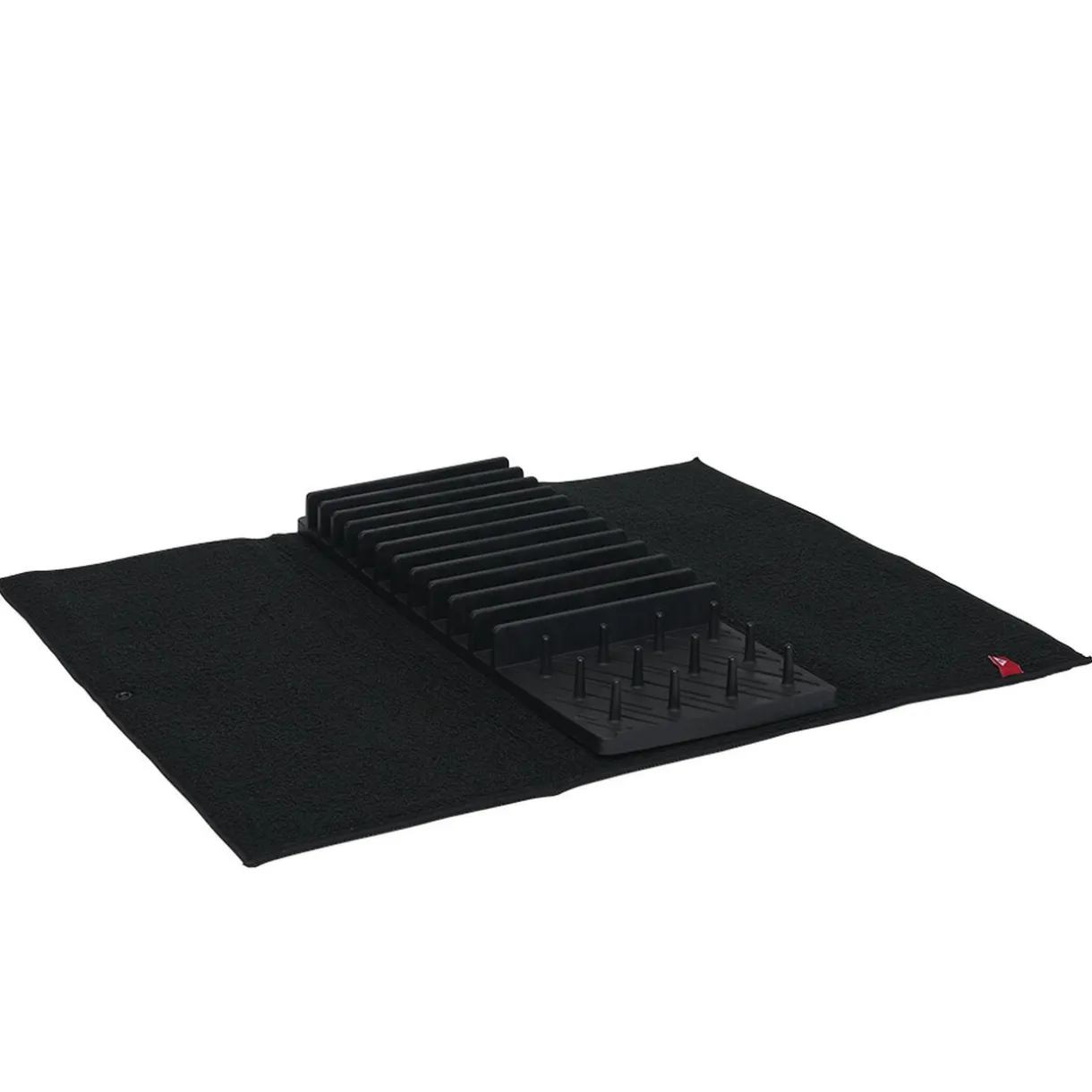 Égouttoir avec tapis pliable noir 11 rangées 12 picots^Gifi Hot