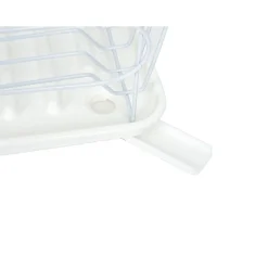 Égouttoir blanc avec bac de récupération et gouttière d'écoulement^Gifi New