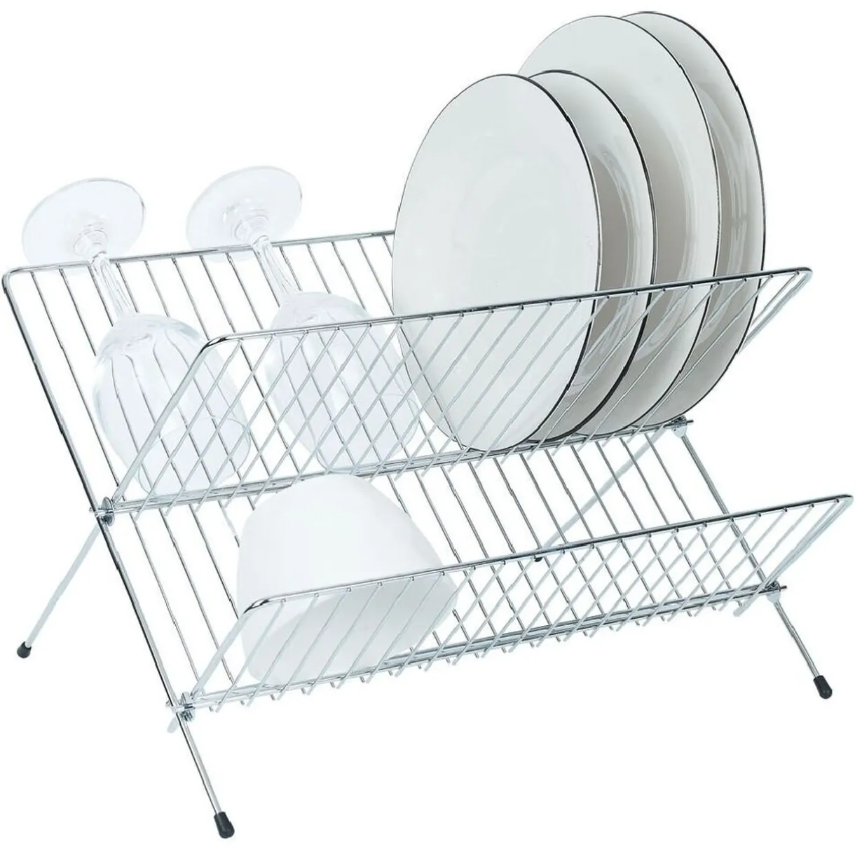 Égouttoir pliable en métal gris 36x31xH22cm^Gifi Best