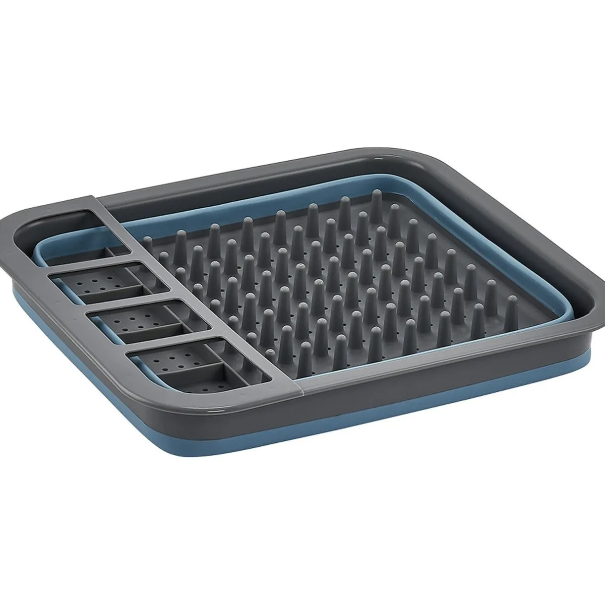 Égouttoir rétractable gris et bleu^Gifi New