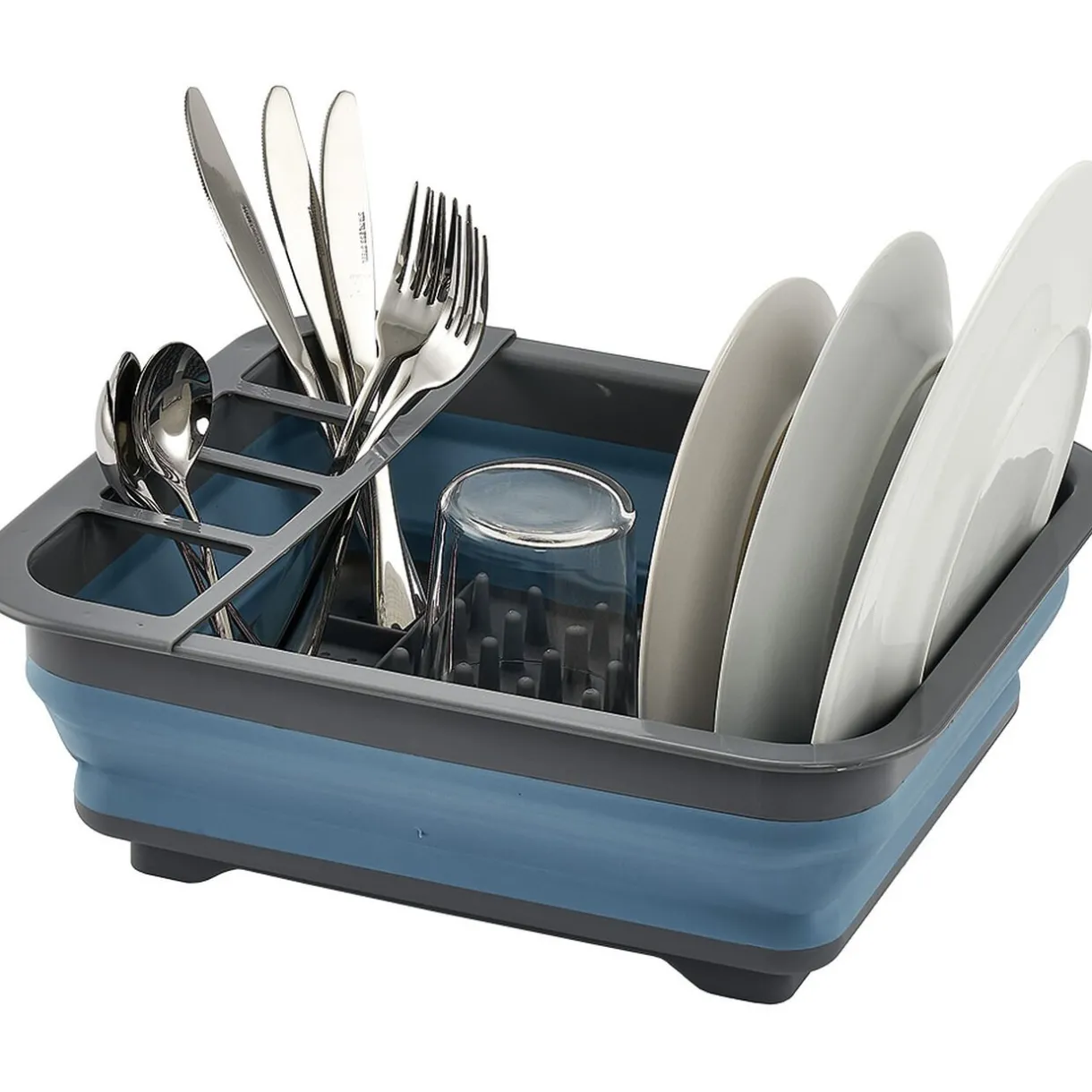 Égouttoir rétractable gris et bleu^Gifi New