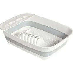 Égouttoir rétractable plastique blanc 45x32,5xH5,5/12cm^Gifi Hot