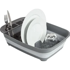 Égouttoir rétractable plastique gris 45x32,5xH5,5/12cm^Gifi Sale