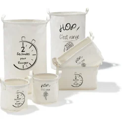 Rangement|Gifi Grande panière en tissus forme tube