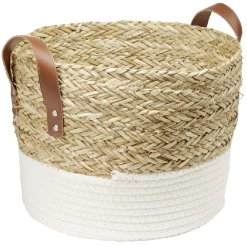 Rangement|Gifi Grande panière tressée en jonc et coton