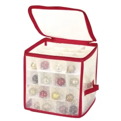 Rangement|Gifi Housse de rangement compartimentée pour 64 boules de Noël