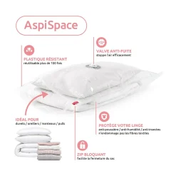 Rangement|Gifi Housse sous vide compactor transparente x5