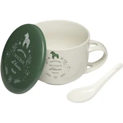 Jumbo en faïence avec couvercle et cuillère^Gifi Outlet