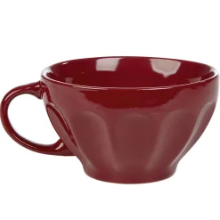 Jumbo en faïence côtelé 55 cl uni rouge^Gifi Best