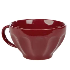 Jumbo en faïence côtelé 55 cl uni rouge^Gifi Best