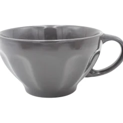 Jumbo en faïence côtelée 55 cl uni gris^Gifi Clearance