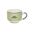 Jumbo en porcelaine vert avec inscription "Good Morning" 47 cl^Gifi New