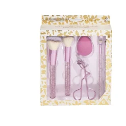Online Gifi Kit accessoires maquillage 6 pièces beige ou rose - 2 coloris