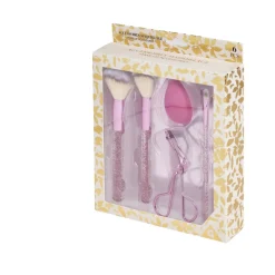 Online Gifi Kit accessoires maquillage 6 pièces beige ou rose - 2 coloris