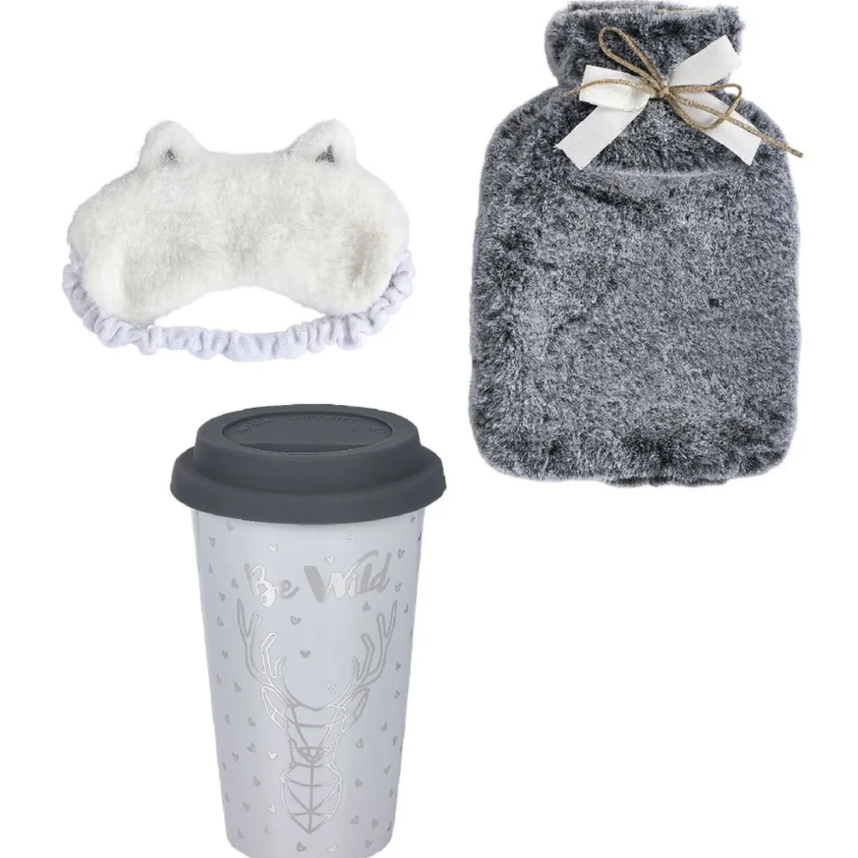 Sale Gifi Kit cocooning bouillotte avec mug et masque