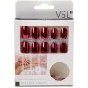 Best Gifi Kit de faux ongles en acrylique rouge effet miroir