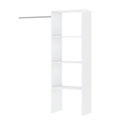 Rangement|Gifi Kit dressing Layda blanc 4 étagères et 1 tringle